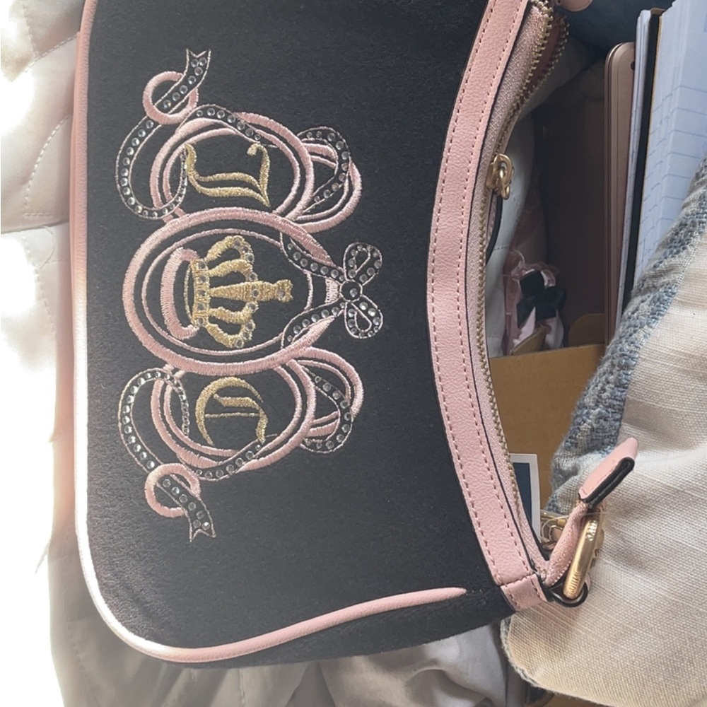Juicy Couture crossbody bag purse black pink